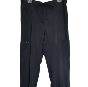 Gray Drawstring 5 pocket Scrub Pants Large